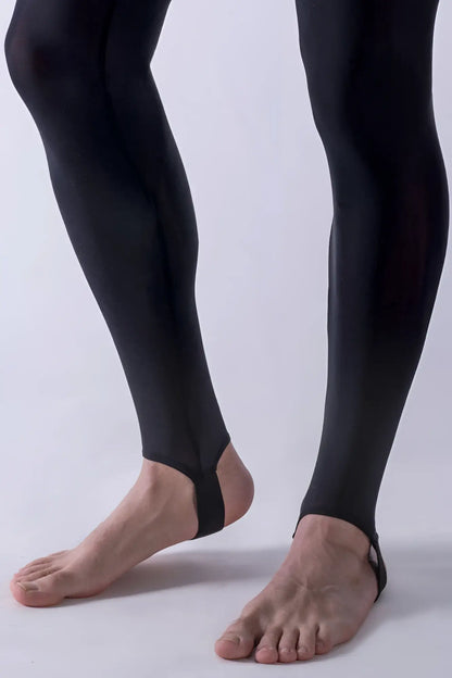 Black MANstore M101 strapped legging pants with sleek stretchy material and ankle straps size M
