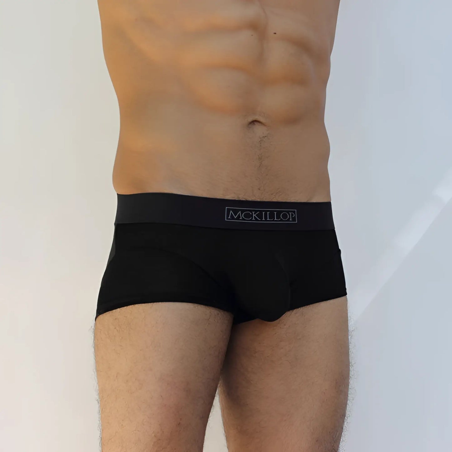 Black mckillop jagger modal boxer brief underwear in size s features a sleek fitted design with a subtle waistband logo