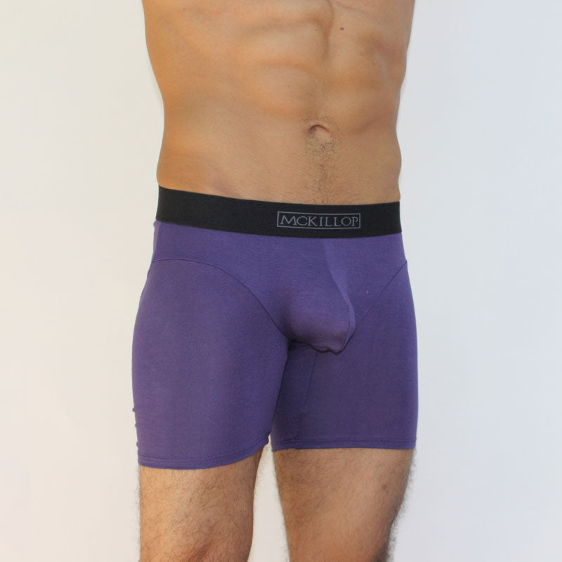 McKillop Jagger Modal Long Boxer Brief Unterwäsche Aubergine JLXMO Größe M