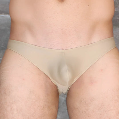 Beige mckillop vkds ta2 hoist bikini naked sheer mesh briefs with smooth form-fitting design front view