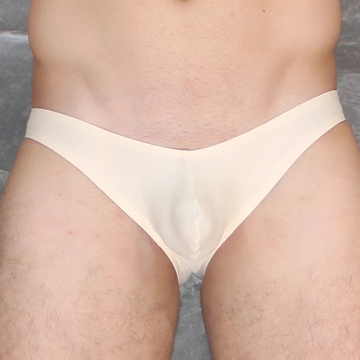 Cream-colored mckillop vkds ta2 hoist bikini naked seamless briefs with smooth stretchy fabric