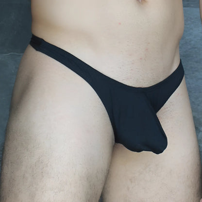 Black mckillop vtmo hoist thong modal with smooth form-fitting design made of soft modal fabric