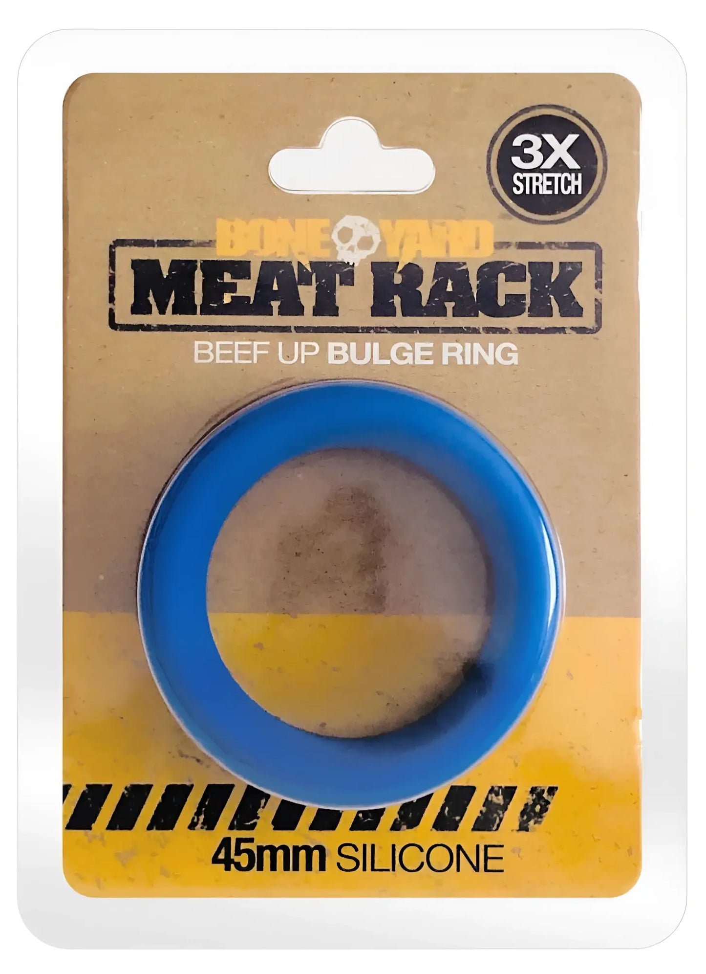 Blue silicone meat rack ring 45mm diameter designed for cooking and grilling meat evenly