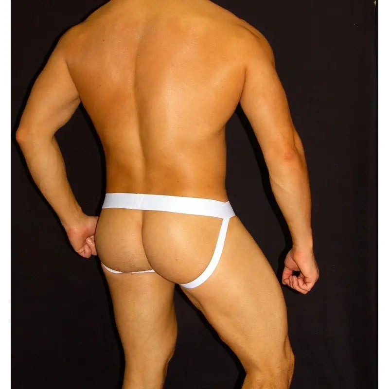 Arroyman Traditioneller Herren-Sport-Jockstrap - Weiß JK001-S