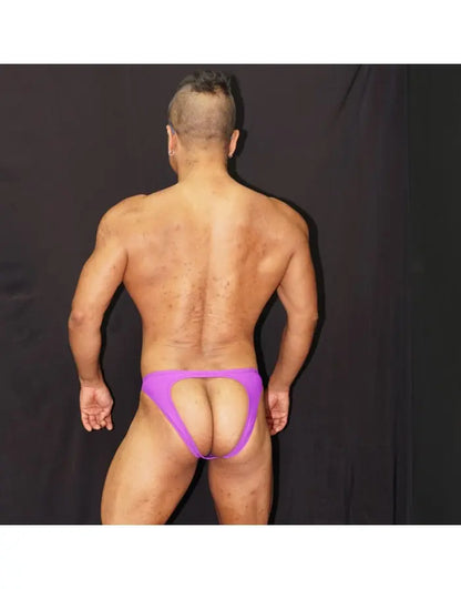 Arroyman Men's Purple Bad Boy Backless Bikini Underwear BAD007L