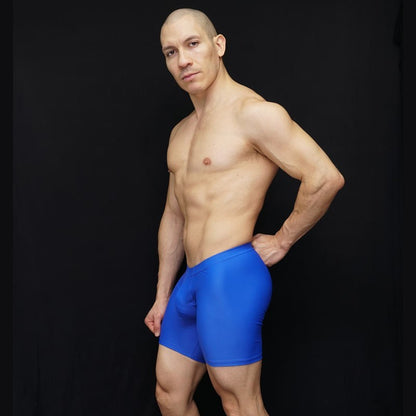 Arroyman Men's Ultra Biker Soccer Shorts - Blue BKR004-XL