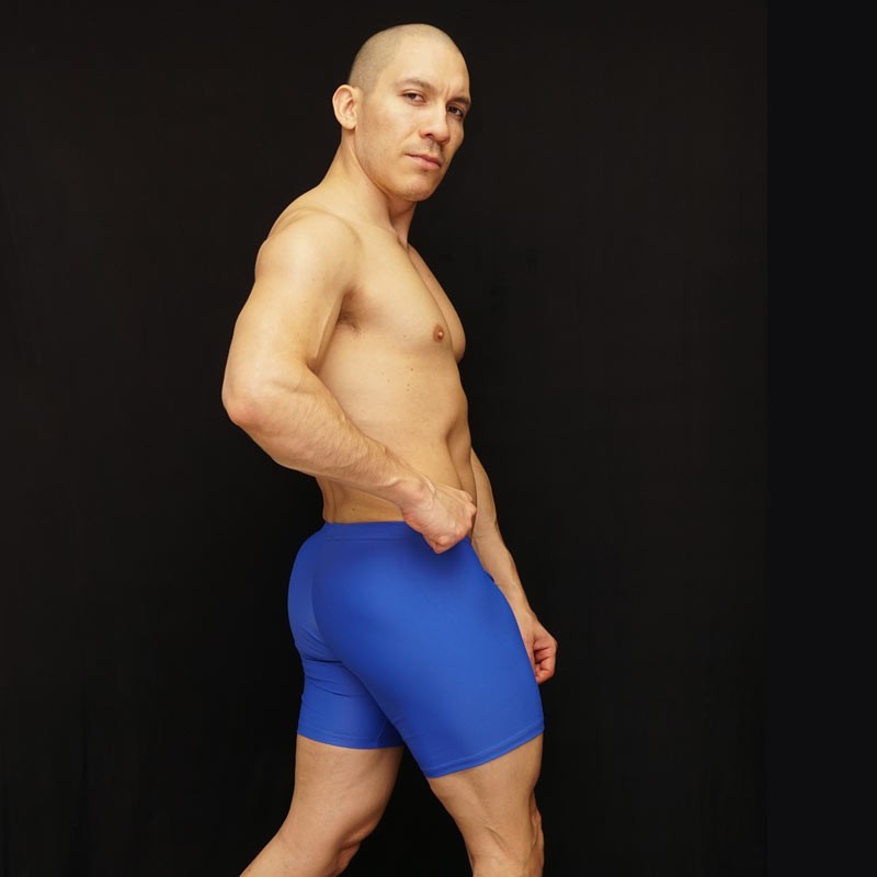 Arroyman Men's Ultra Biker Soccer Shorts - Blue BKR004-XL