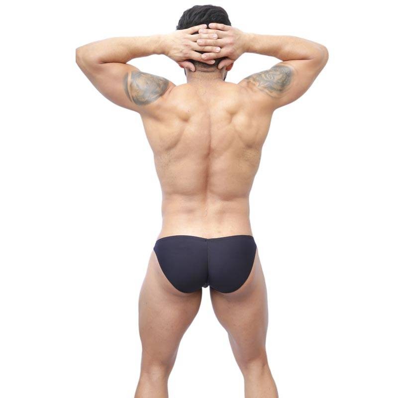 Arroyman Men's Black Color Enhancer Bikini Buns Underwear BNS028M