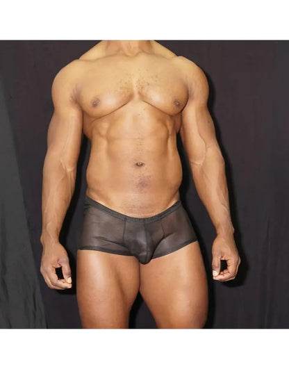 Arroyman Men's Black Nylon Stretch Boxer Underwear KDT006M