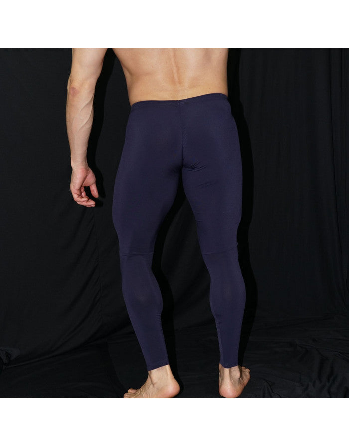 Arroyman bulge runner tights rnr006s men’s navy blue form-fitting performance leggings for running and training