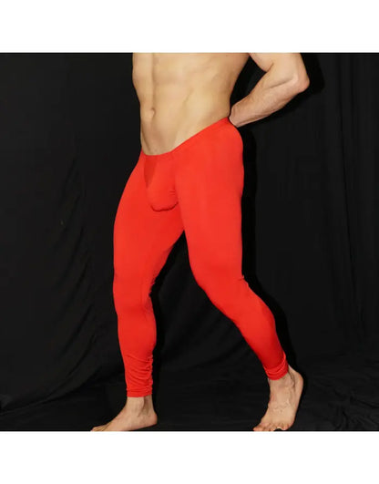 Arroyman Men's Bulge Runner Tights Pants - Red RNR007M