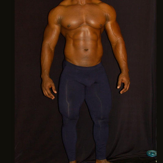 Arroyman Men's Spandex Fitness Tights Pants - Navy CLZ03M