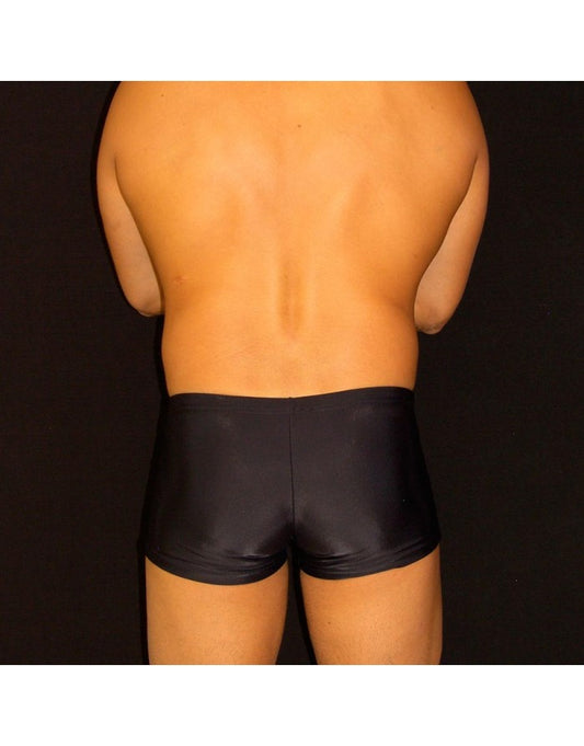 Arroyman Men's Black Square Cut Swimwear with Stripes BXR003S