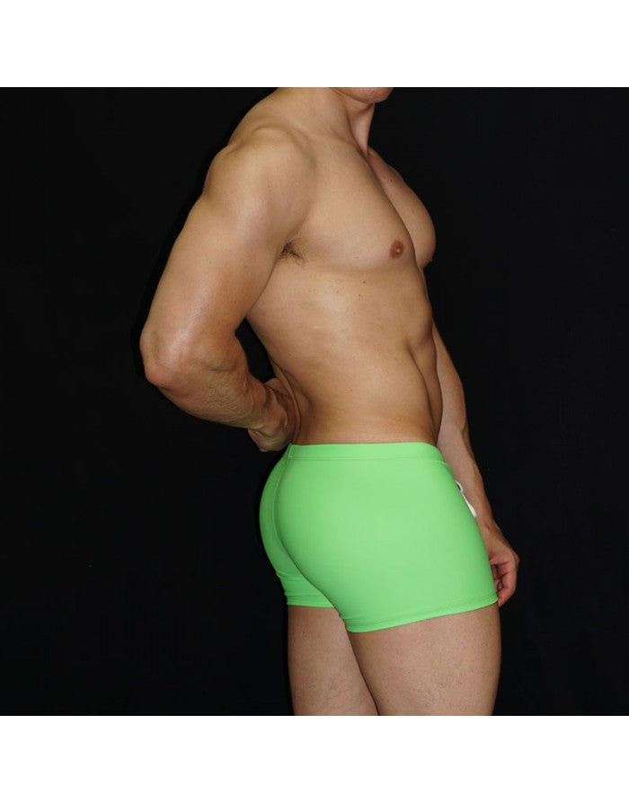 Arroyman Herren Badehose im Square-Cut-Stil, Fluor-Grün, BXR009S