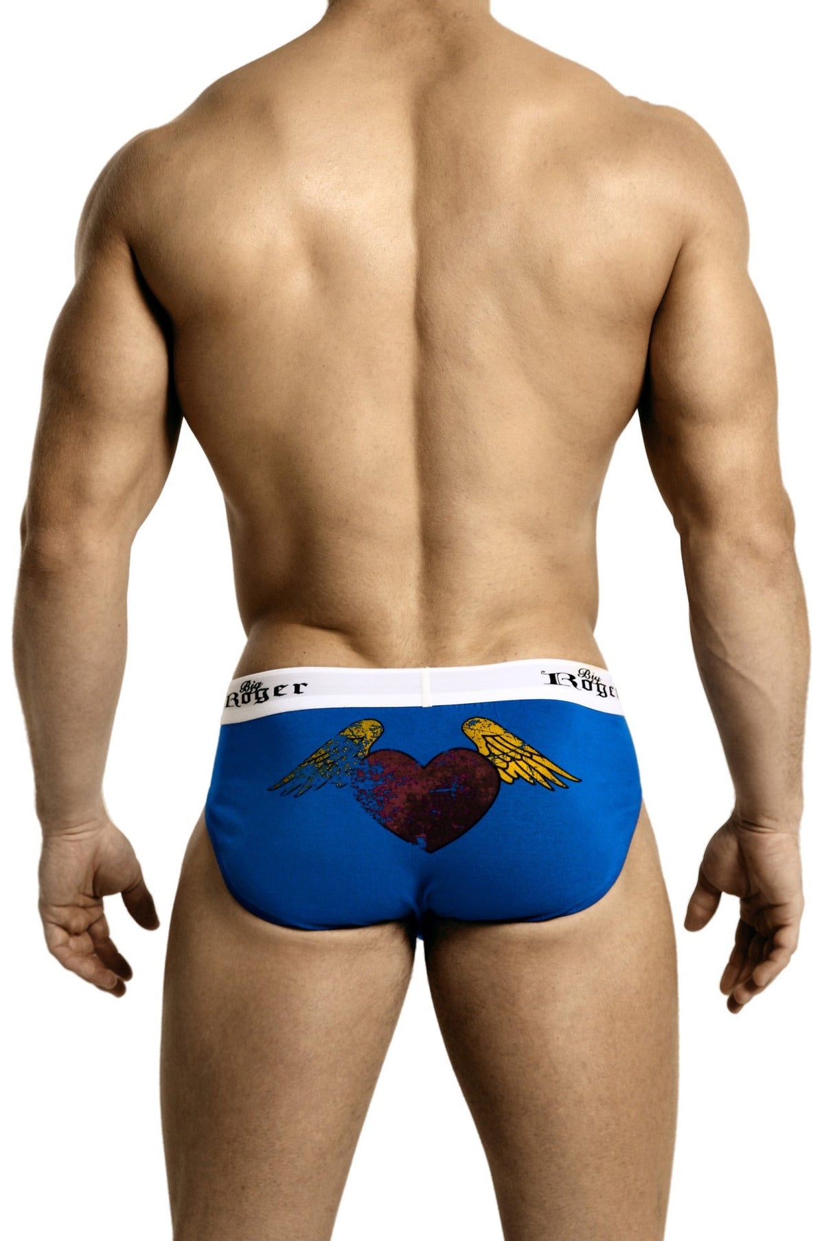 Ajaxx63 Men's Low-Rise Sport Brief - Blue - Big Roger