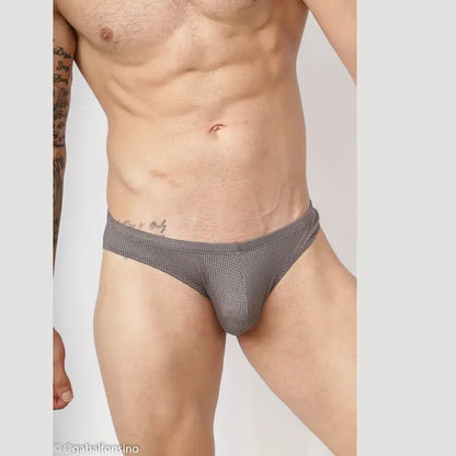 Arroyman Men's Grey Mesh Bikini Underwear MIN017S