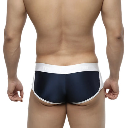 Navy blue and white MetroMaleWear Active Boxer 3327-28 men’s athletic briefs with sleek form-fitting design