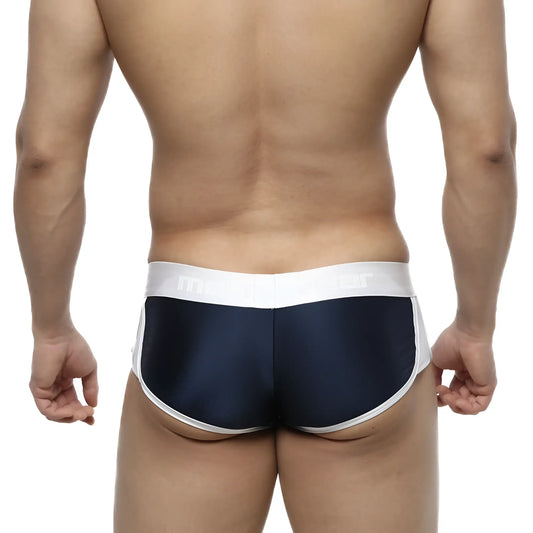 Navy blue and white MetroMaleWear Active Boxer 3327-28 men’s athletic briefs with sleek form-fitting design