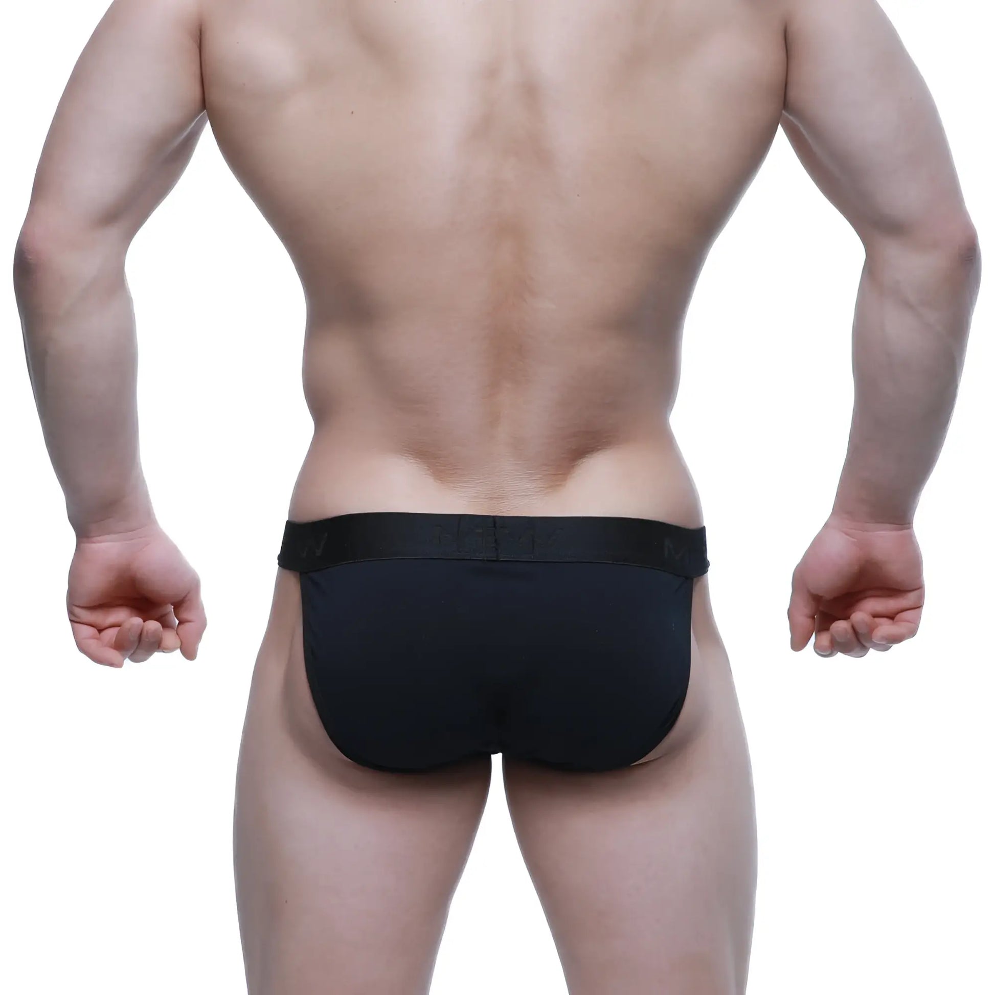 Black briefs metro malewear asian bikini 3004-m21 with smooth form-fitting design and elastic waistband