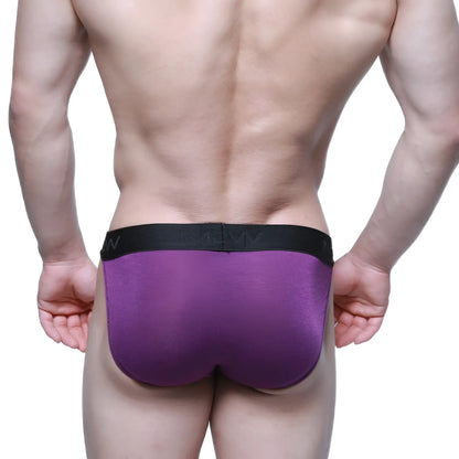 Purple athletic briefs with black elastic waistband metro malewear asian bikini grape 3004-19