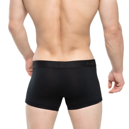 MetroMaleWear Avalon boxer brief black 3034-20 with snug elastic waistband featuring subtle men branding