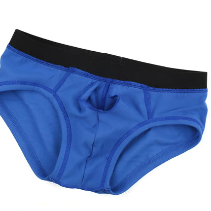 MetroMaleWear Avalon brief royal blue men’s briefs with black waistband and central cutout for stylish comfort