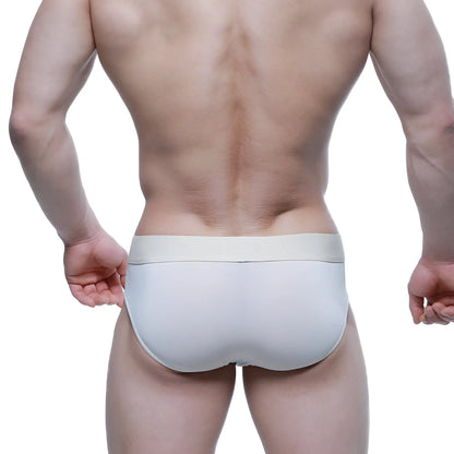 MetroMalewear basic brief nude 5003-07 white briefs with smooth form-fitting design and elastic waistband