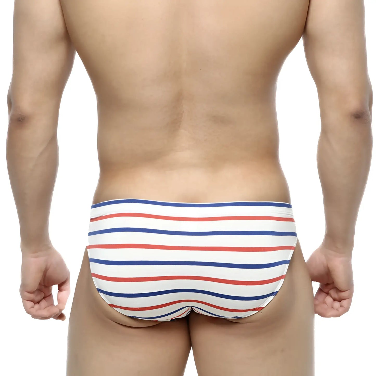 Metro male wear bosco bikini 5103-15 men’s briefs with red blue and white stripes made of soft fabric