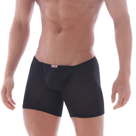 MetroMaleWear Bosillo long boxer black 3514-20 men’s boxer briefs with snug fit and elastic waistband