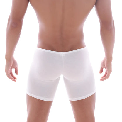 MetroMaleWear bosillo long boxer white 3514-00 white seamless form-fitting boxer briefs with smooth design