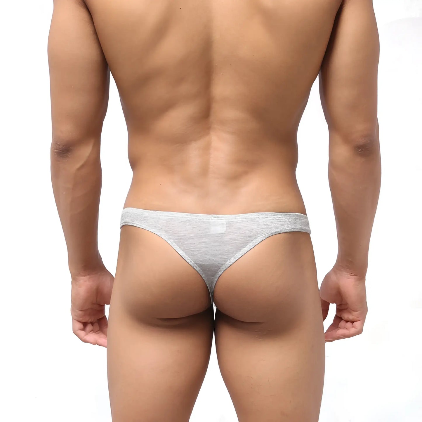 Gray heathered briefs with a snug form-fitting design from metromalewear bosillo thong gray 3502-10 collection