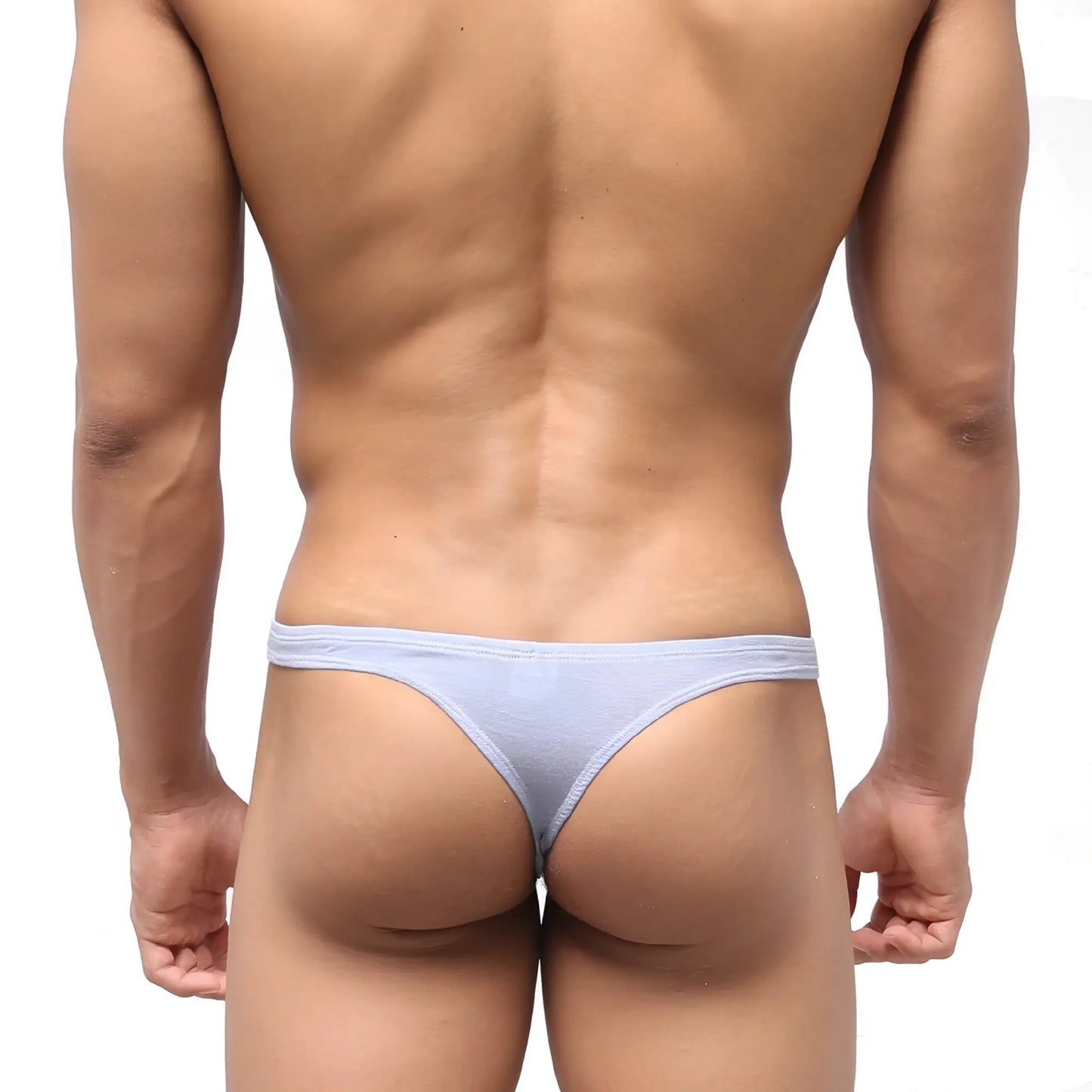 Light blue thin cotton low-rise briefs from MetroMaleWear Bosillo Thong Lavender 3502-08 product image
