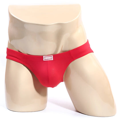 Metro male wear bravo bikini red 7103-12 red men’s briefs with a small rectangular brand tag on the waistband