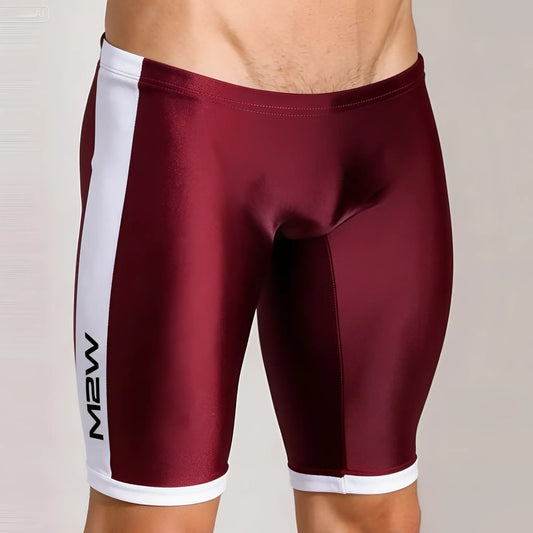Maroon and white metro malewear campus jammer burgundy 4904-39 athletic shorts with a sleek form-fitting design
