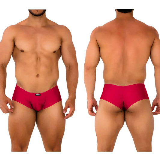 MetroMaleWear cheek burgundy 2028-29 red men’s briefs with a snug fit and smooth stretchy fabric