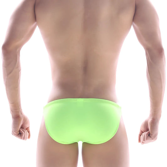 MetroMalewear classic swim bikini lime bright neon green swim trunks designed for comfortable water use