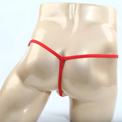 Red thong made of stretchy fabric with a simple sleek profile from metro malewear cobra string red 2214-12