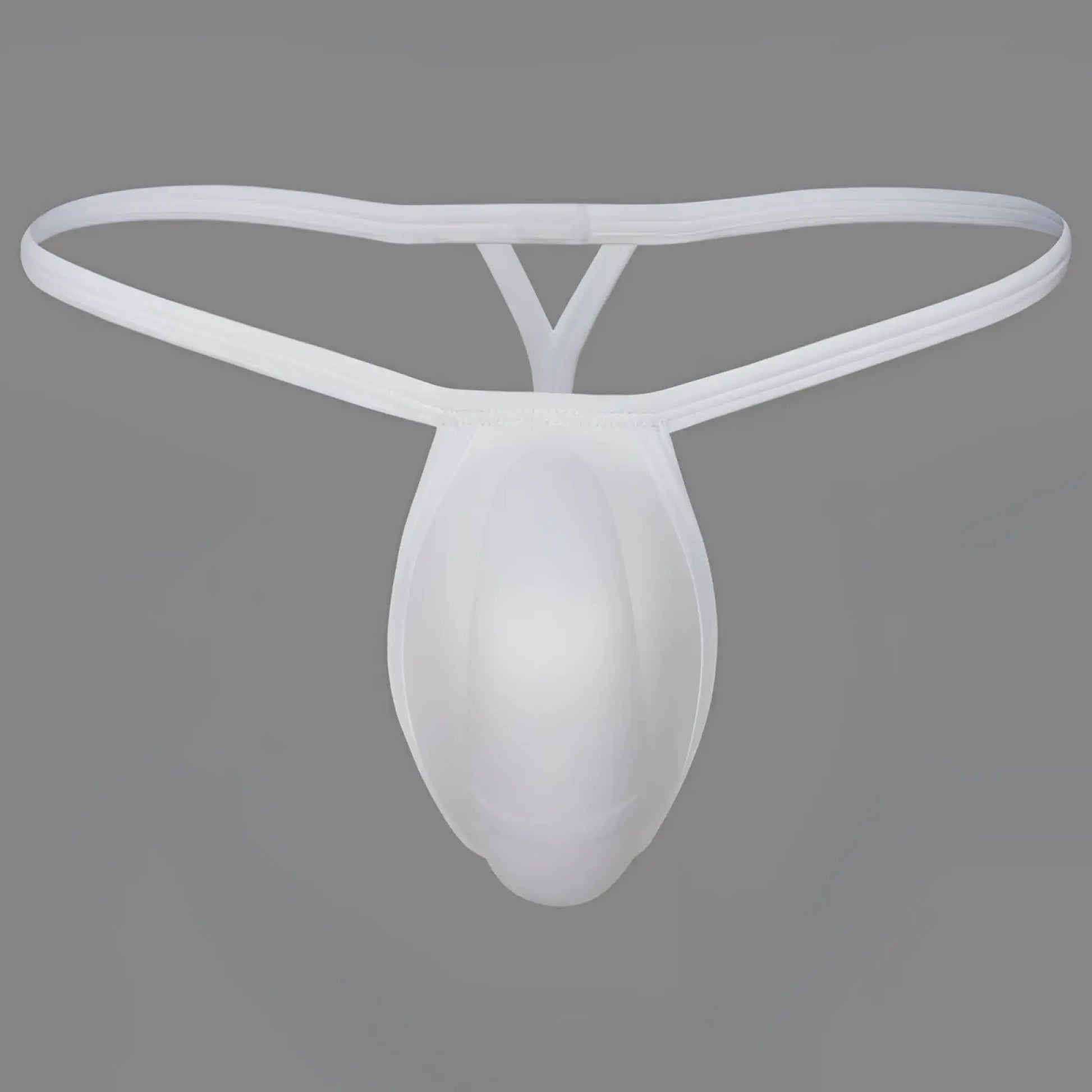 White translucent mesh thong cock bra thong with smooth form fitting design by metromalewear