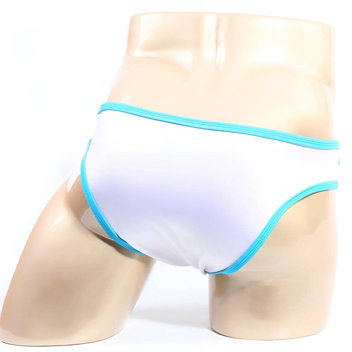 MetroMaleWear Colonel bikini white briefs with bright blue trim for comfortable everyday wear in 2019 style