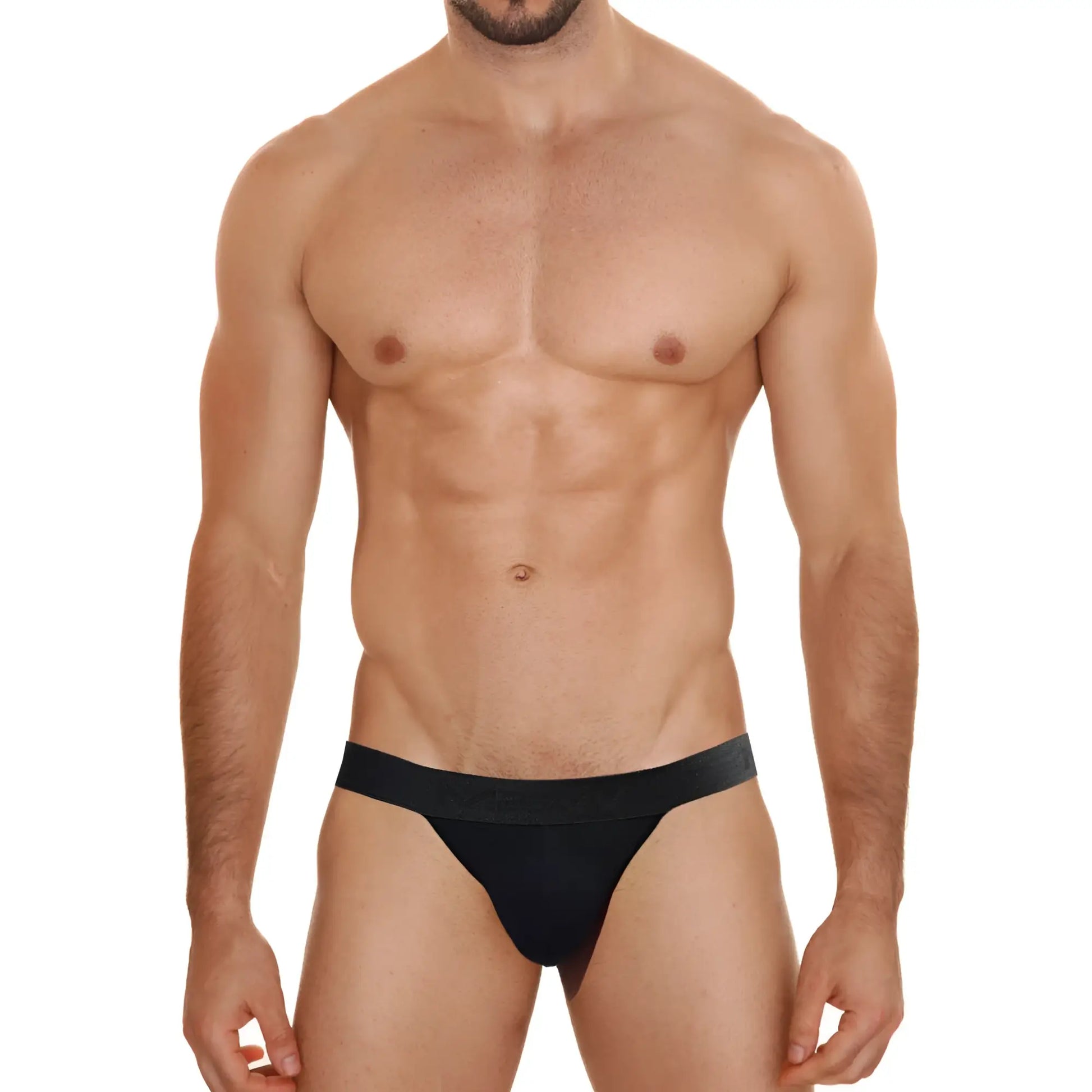 Black cotton briefs with smooth form-fitting design and solid elastic waistband metro male wear 3pack 3004p-3pk