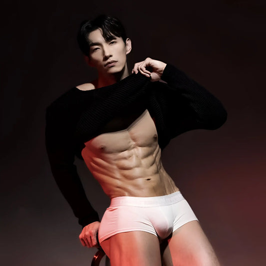 MetroMaleWear County trunk white briefs with smooth form-fitting design and subtle elastic waistband