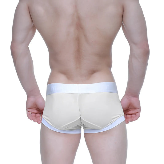 MetroMaleWear crema boxer brief beige 3026-04 cream-colored form-fitting men’s briefs with white elastic waistband and trim