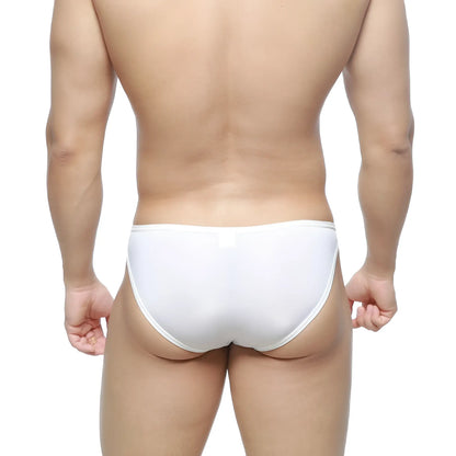 MetroMaleWear dangerous brief white 8004-00 smooth seamless white form-fitting men’s underwear front view