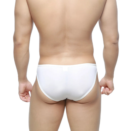 MetroMaleWear dangerous brief white 8004-00 smooth seamless white form-fitting men’s underwear front view