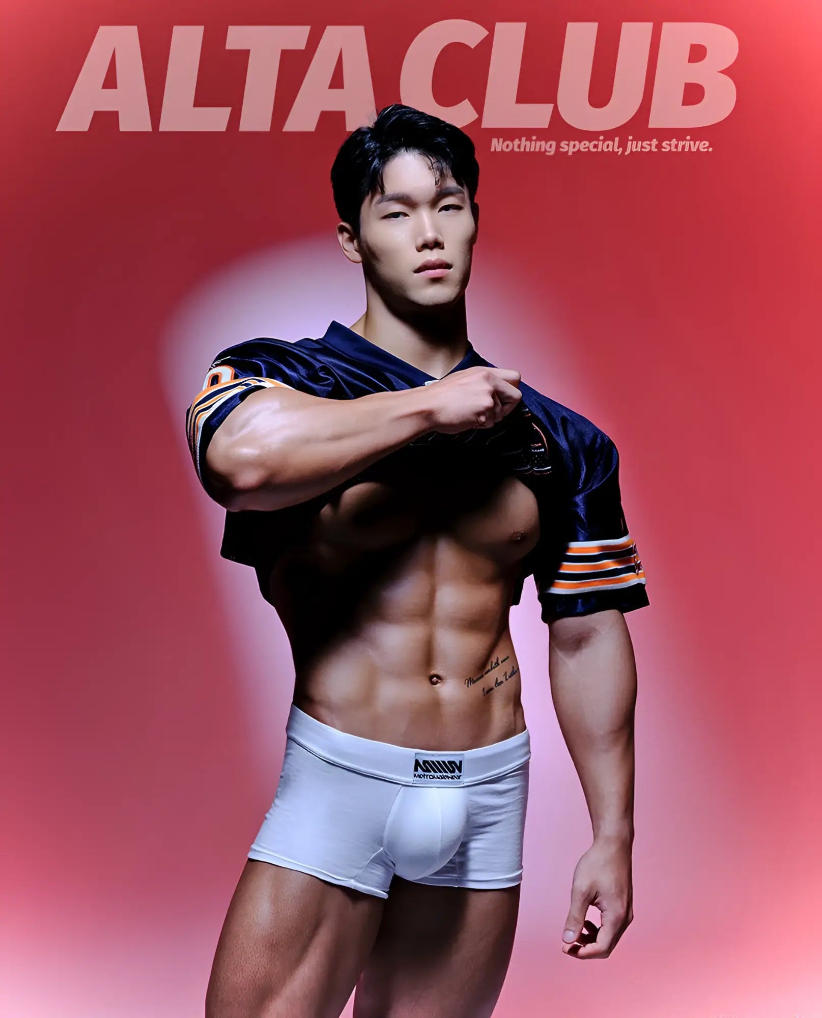 White metro male wear deseo boxer briefs with black logo waistband made of soft athletic fabric