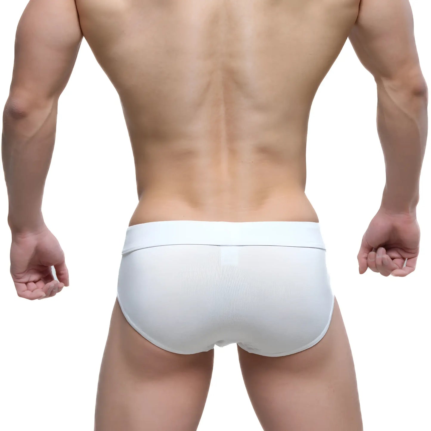 White textured briefs with smooth elastic waistband by metromalewear deseo brief white 5503-00