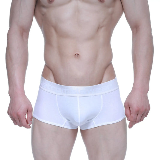 MetroMaleWear Elemental boxer brief white with smooth form-fitting design and elastic waistband with subtle branding