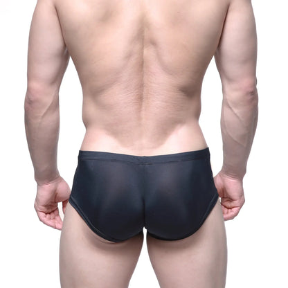 MetroMaleWear Entropy trunk black 2125-03 form-fitting swim trunks with smooth stretchy fabric and sleek modern design