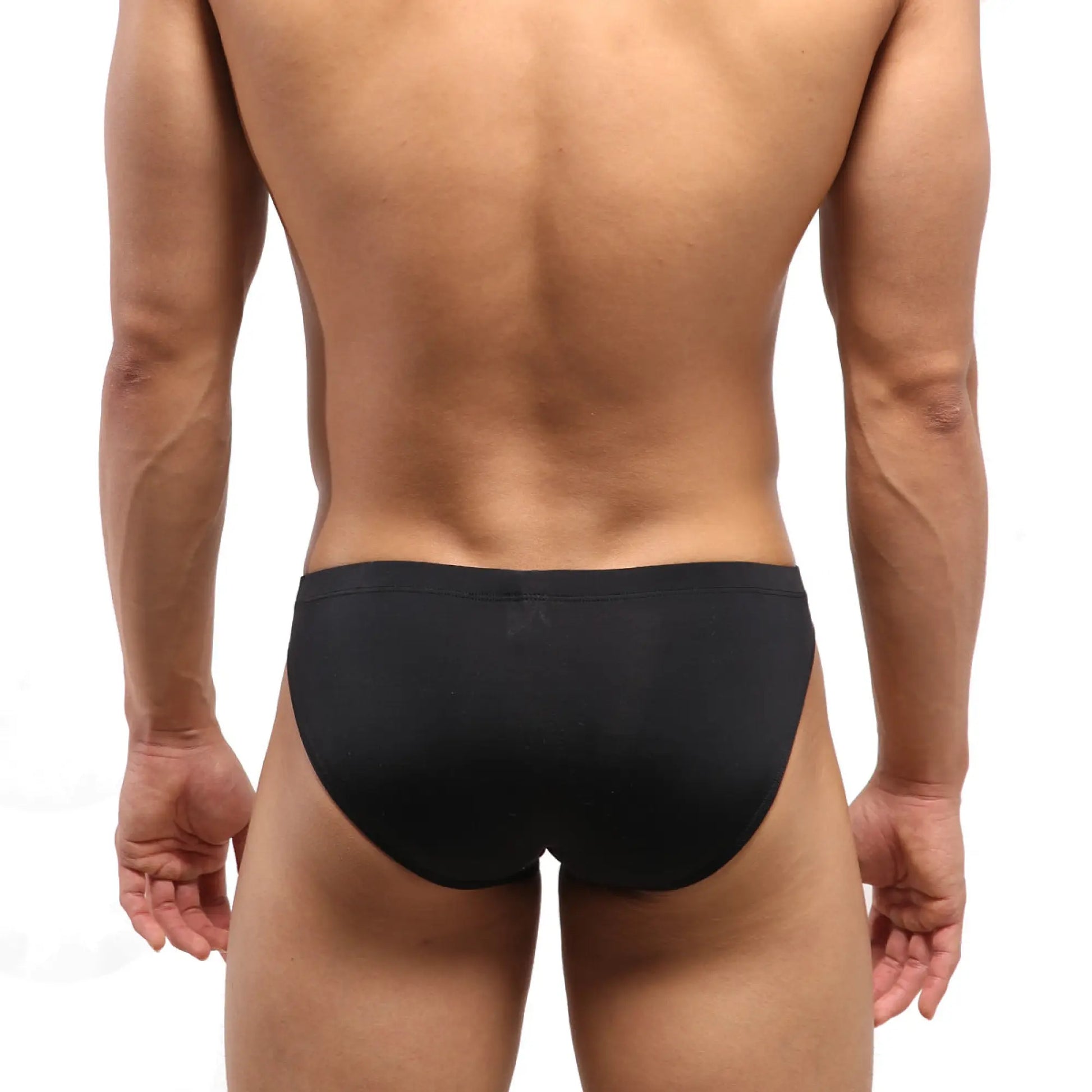 Metro male wear european hip brief black 5007-20 smooth form fitting black briefs for comfortable everyday wear