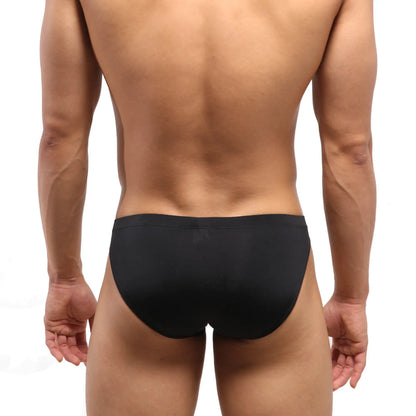 Metro male wear european hip brief black 5007-20 smooth form fitting black briefs for comfortable everyday wear